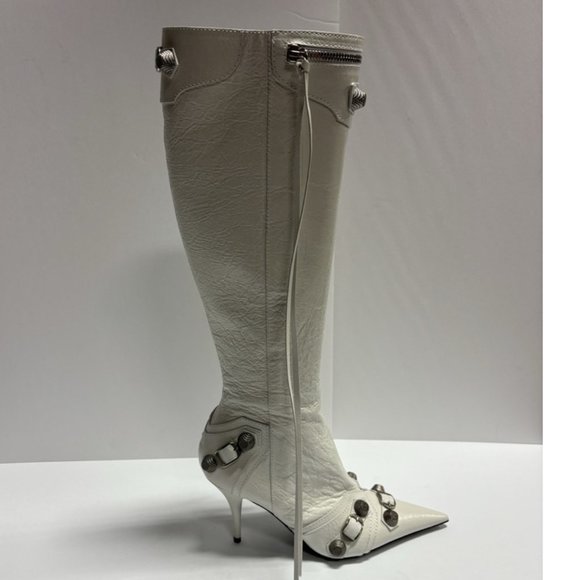 Balenciaga Women’s Cagole H90 Boot Optic White, Size US 7M, C 37 - Picture 1 of 6